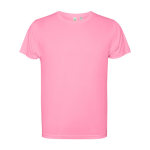 Shirt van gerecycled polyester 125 g/m² Roly Direct Estoril kleur rose paztel tweede weergave