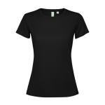 Damesshirt van gerecycled polyester 125 g/m² Roly Direct Estoril kleur zwart tweede weergave