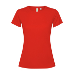 Damesshirt van gerecycled polyester 125 g/m² Roly Direct Estoril kleur rood tweede weergave