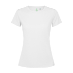 Damesshirt van gerecycled polyester 125 g/m² Roly Direct Estoril kleur wit tweede weergave