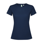 Damesshirt van gerecycled polyester 125 g/m² Roly Direct Estoril kleur marineblauw tweede weergave