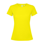 Damesshirt van gerecycled polyester 125 g/m² Roly Direct Estoril kleur neon geel tweede weergave