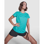 Damesshirt van gerecycled polyester 125 g/m² Roly Direct Estoril kleur smaragdgroen  eerste gebruiksweergave