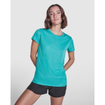Damesshirt van gerecycled polyester 125 g/m² Roly Direct Estoril kleur smaragdgroen  vierde gebruiksweergave