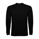 T-shirt met lange mouwen van katoen 165 g/m² Roly Direct Pointer kleur zwart tweede weergave