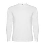 T-shirt met lange mouwen van katoen 165 g/m² Roly Direct Pointer kleur wit tweede weergave