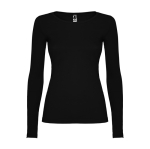 Dames shirt met lange mouwen 160 g/m² Roly Direct Extreme kleur zwart tweede weergave