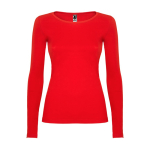 Dames shirt met lange mouwen 160 g/m² Roly Direct Extreme kleur rood tweede weergave
