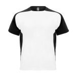 Sportshirt van polyester 140 g/m² Roly Direct Bugatti kleur wit/zwart tweede weergave