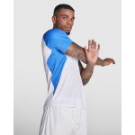 Sportshirt van polyester 140 g/m² Roly Direct Bugatti kleur wit/blauw eerste gebruiksweergave