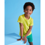 T-shirt van katoen met logo 165 g/m² Roly Direct Dogo Premium kleur neon geel tweede gebruiksweergave