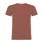 T-shirt van glad gebreid katoen 155 g/m² Roly Direct Beagle kleur rood-bruin tweede weergave