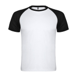 Sportshirt in twee kleuren 140 g/m² Roly Direct Indianapolis kleur wit/zwart tweede weergave