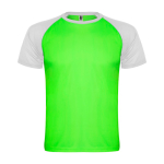 Sportshirt in twee kleuren 140 g/m² Roly Direct Indianapolis kleur neon groen tweede weergave