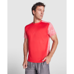 T-shirt met logo van polyester 135 g/m² Roly Direct Zolder kleur rood vierde gebruiksweergave