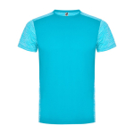 T-shirt met logo van polyester 135 g/m² Roly Direct Zolder kleur turkoois tweede weergave