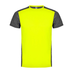 T-shirt met logo van polyester 135 g/m² Roly Direct Zolder kleur neon geel tweede weergave