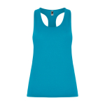 Getailleerd sportshirt met elastaan 160 g/m² Roly Direct Aida kleur turkoois tweede weergave