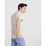 Katoenen t-shirt met logo 190 g/m² Roly Direct Stafford kleur turkoois vierde gebruiksweergave