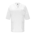 Uniseks tuniek van polyester en katoen 160 g/m² Roly Panacea kleur wit tweede weergave