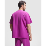 Uniseks tuniek van polyester en katoen 160 g/m² Roly Panacea kleur paars vierde gebruiksweergave