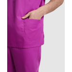 Uniseks tuniek van polyester en katoen 160 g/m² Roly Panacea kleur paars detailweergave 1