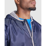 Windjack met capuchon en opvouwbaar achtervak 60 g/m² kleur koningsblauw detailweergave 1