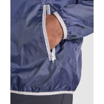 Windjack met capuchon en opvouwbaar achtervak 60 g/m² kleur koningsblauw detailweergave 2