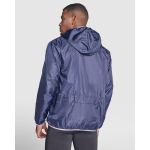 Windjack met capuchon en opvouwbaar achtervak 60 g/m² kleur koningsblauw detailweergave 3