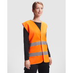 Veiligheidsvest met reflecterende strepen Roly Sirio kleur neon oranje eerste gebruiksweergave