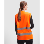 Veiligheidsvest met reflecterende strepen Roly Sirio kleur neon oranje vierde gebruiksweergave