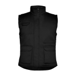 Werkvest van polyester en katoen 200 g/m² Roly Almanzor kleur zwart tweede weergave