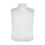 Werkvest van polyester en katoen 200 g/m² Roly Almanzor kleur wit tweede weergave