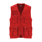 Werkvest met logo van katoen 200 g/m² Roly Venera kleur rood tweede weergave