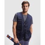Werkvest met logo van katoen 200 g/m² Roly Venera kleur marineblauw vierde gebruiksweergave