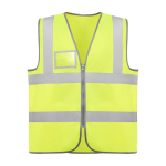 Veiligheidsvest met zak en rits van polyester Roly Polux kleur neon geel tweede weergave