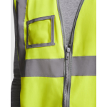 Veiligheidsvest met zak en rits van polyester Roly Polux kleur neon geel detailweergave 1