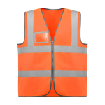 Veiligheidsvest met zak en rits van polyester Roly Polux kleur neon oranje tweede weergave