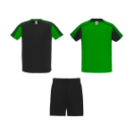 Uniseks sportset, 2 t-shirts en 1 broek 140 g/m² Roly Direct Juve kleur groen tweede weergave