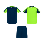 Uniseks sportset, 2 t-shirts en 1 broek 140 g/m² Roly Direct Juve kleur neon groen tweede weergave