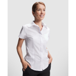 Werkshirt met korte mouwen van polyester 130 g/m² Roly Sofia kleur wit vierde gebruiksweergave