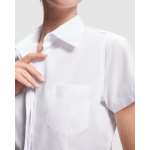 Werkshirt met korte mouwen van polyester 130 g/m² Roly Sofia kleur wit detailweergave 2
