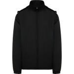 Windjack met capuchon en klittenbandsluiting kleur zwart tweede weergave