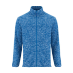 Fleece jas met hoge kraag en rits 300 g/m² Roly Direct Artic kleur gemarmerd blauw tweede weergave