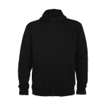 Sweatshirt met capuchon 280 g/m² Roly Direct Montblanc kleur zwart tweede weergave