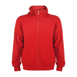 Sweatshirt met capuchon 280 g/m² Roly Direct Montblanc kleur rood tweede weergave