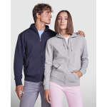 Sweatshirt met capuchon 280 g/m² Roly Direct Montblanc kleur marineblauw derde gebruiksweergave