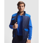 Werkvest van polyester en katoen 200 g/m² Roly Armada kleur koningsblauw vierde gebruiksweergave