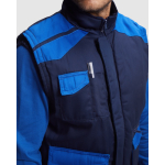 Werkvest van polyester en katoen 200 g/m² Roly Armada kleur koningsblauw detailweergave 3