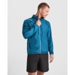 Licht unisex polyester windjack 70 g/m² Roly Direct Glasgow kleur bondi blauw detailweergave 1